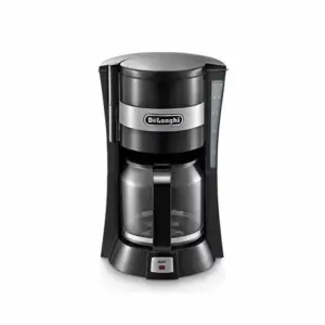 Delonghi Coffee Maker 1.25l Glass Jug 10 Cups Capacity with 900w Icm15210.1 - Water Level Indicator Keep Warm Function Auto Shut Off Plastic Body