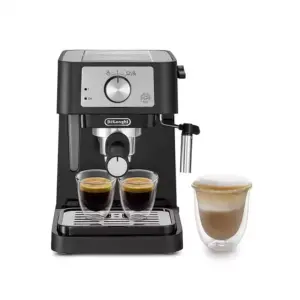 Delonghi De'Longhi Stilosa Coffee Machine 1100W Traditional Barista Pump Espresso 2 Cups, Black EC260.BK