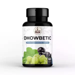 Dhow Nature Foods Dhow Dhowbetic Capsules - 60 Capsules to Support Healthy Blood Sugar Metabolism, Made with Pure, Plant-Based Ingredients.