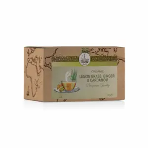 Dhow Nature Foods Dhow Organic Herbal Infusion Teas Lemongrass, Ginger & Cardamom 25bags/box