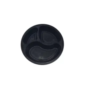 Eagle6 Disposable Portion Container Round 3 Black Base (Pack of 50pcs x 3 Packs)