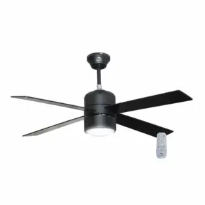 Dolphin Ceiling Fan 48" 4 MDF Blades 6 Speed Black Decorative Energy Saving UFH Remote Control LED Light Function ME-DCF48-4MDC-LR