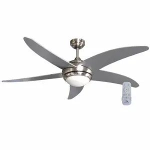 Dolphin Ceiling Fan 52" 5 MDF Blades 6 Speed Decorative LED Light Next Gen Energy Saving Technology UFH Remote Control ME-DCF52-5MDC-LR