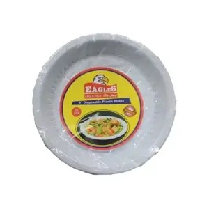 Eagle6 Disposable Plastic Plates (Pack of 25pcs x 20 Packs)