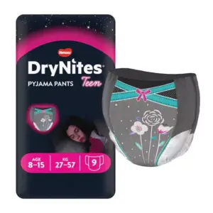 Huggies DryNites Pyjama Pants Girl 8-15 Years 27-57kg 9pcs (Pack of 3)