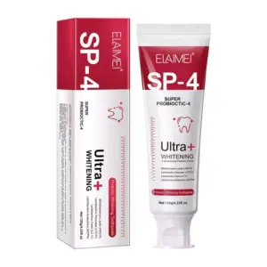 Faith ELAIMEI Probiotic Whitening Toothpaste Freshens Breath and Promotes Oral Hygiene, Featuring Probiotics for Gum Care. Effectively Covers Yellow Teeth, Smoke Stains, Tea Stains, and Dirt, While Being Non-Irritating for Sensitive Teeth.