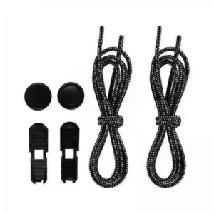 Faith Elastic Shoelaces - Round Locking No Tie Shoe Laces, Quick and Easy Lazy Laces for Rubber Sneakers, 1 Pair for Effortless Wear.