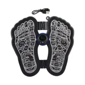 Generic EMS Rechargeable/Wireless Foldable Foot Massager Mat with Muscle Stimulator 6 Modes, Muscle Pain Relief Physiotherapy Foot Massage Pad, Foot Massage for Improving Blood Circulation
