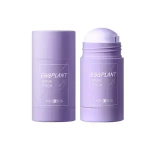 Faith Eggplant Green Tea Solid Cleansing Mask - Purifying Clay Stick for Oil Control, Deep Cleansing, and Blackhead Removal.
