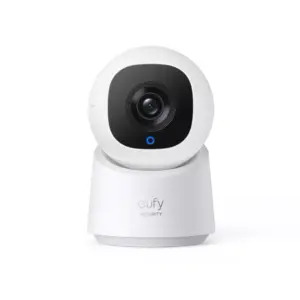 Eufy Security 2K Indoor Cam with Night Vision, 360° Pan & Tilt Mini, WiFi, White