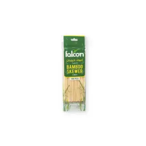 Falcon Bamboo Skewers 8" Made from 100% Natural Bamboo (Pack of 100)