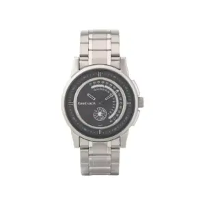 Titan Watch Fastrack Go Skate Quartz Analog Grey Dial Watch for Men with Stainless Steel Strap, Day & Date 3215SM02