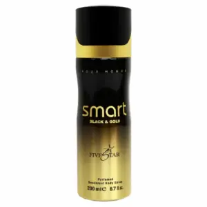 Fivestar Perfume Fivestar Body Spray 200ml Smart Black & Gold for Her