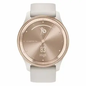 Garmin Vivomove Trend Hybrid Smartwatch Cream Gold with Silicone Band  010-02665-02