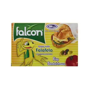 Falcon Biodegradable Plastic Sandwich Bag 100's TPLBP038 (Pack of 24pcs)