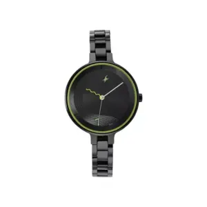 Titan Watch Fastrack Stunners Quartz Analog Black Dial Watch for Women with Black Metal Strap 6265NM01