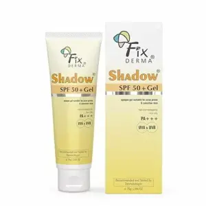 Faith Fixderma Shadow SPF 50+ Gel - 75gm | Broad-Spectrum Sun Protection | Water Resistant Formula | PA+++, UVA & UVB Protection | Allergen, Sulphate & Paraben Free | Dermatologist Tested