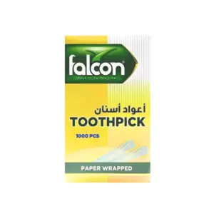 Falcon Wrapped Wooden Toothpick Mint 1000's Box TWPFT004 (Pack of 12pcs)