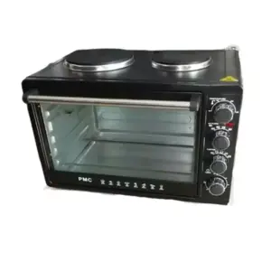 Hotel Appliances PMC Electric Oven 48L with 2 Hot Plates Thermostat Black