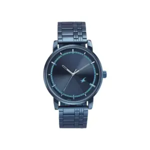 Titan Watch Fastrack Style Up Quartz Analog Blue Dial Watch for Men with Stainless Steel Strap 3278QM01