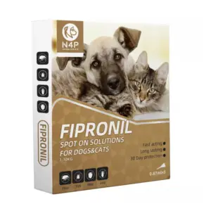 N4P Fipronil Spot On Flea & Tick Treatment for Small Dogs & Cats (1–10KG) | Fast-Acting, 3-Pack, 30-Day Protection