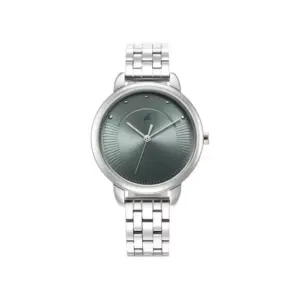 Titan Watch Fastrack Stunners Quartz Analog Blue Dial Watch for Women with Metal Strap 6282SM02