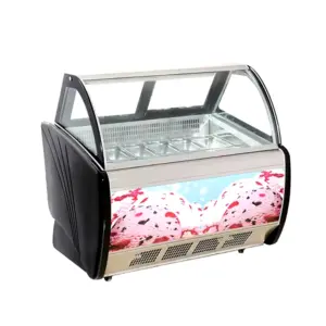 Hotel Appliances Generic Commercial Ice Cream Cold Display 12 Pots