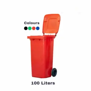 New Mohammedi Generic Dustbin 100L with Two Wheels without Pedal Bin100L