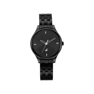 Titan Watch Fastrack Stunners Quartz Analog Black Dial Watch for Women with Black Metal Strap 6248NM01