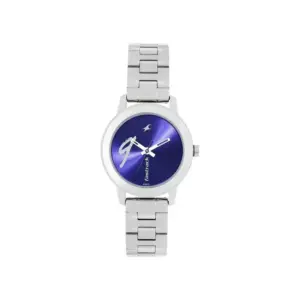 Titan Watch Fastrack Tropical Waters Quartz Analog Blue Dial Watch for Women with Metal Strap 68008SM04