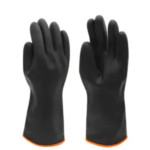 New Mohammedi Generic Cleaning Gloves Black Latex Rubber 200 Gram