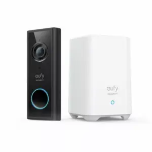 Eufy Security Wireless Video Doorbell Battery Powered 2K Black C210