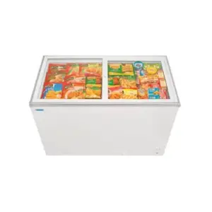 Hotel Appliances Generic Glass Top Double Door Deep Freezer 200L