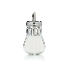 RMH Generic Glass Sugar Doser Jar 200ml with Stainless Steel Pourer – Compact Sugar Dispenser SB-723