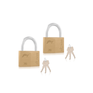 Godrej Locks Godrej Sherlock Padlock 70mm with Common Key, High Precision Brass Pin Tumbler Mechanism, Anti-Pick Technology to Enhance Security Brass 2pcs 2594