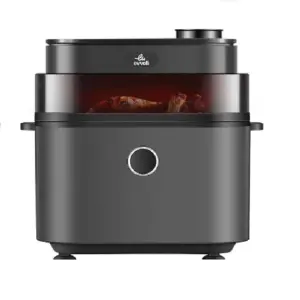 Evvoli Air Fryer 8L Digital Control Panel Display, 8 Preset Programs with Juicy and Crisper Plate and Water Tank1650W Black EVKA-AF8008D