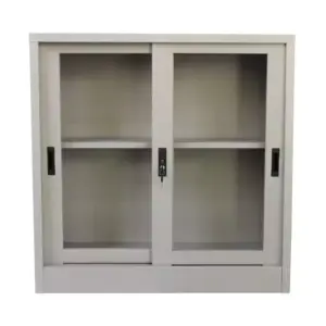 Empress Furniture Sliding Door Cabinet Half Height Cupboard Glass W915 x D457 x H915 MM