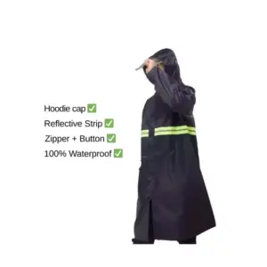 New Mohammedi Generic Reflective Rain Coat with Hoodie Waterproof