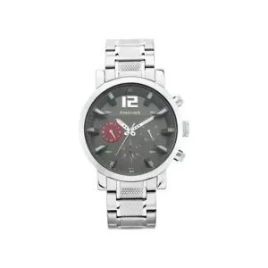 Titan Watch Fastrack Fastfit Quartz Multifunction Grey Dial Watch for Men with Stainless Steel Strap 3227SM01