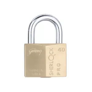 Godrej Locks Godrej Sherlock Pro Premium Solid Brass Padlock 40mm with 5 Keys