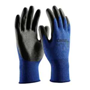 Orient Electric Orient Nitrile Safety Gloves 10inch Blue Black Industrial Grip (50/600) ELD53E