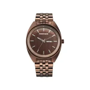 Titan Watch Fastrack Snob X Quartz Analog Brown Dial Metal Strap Watch for Men 3292QM02