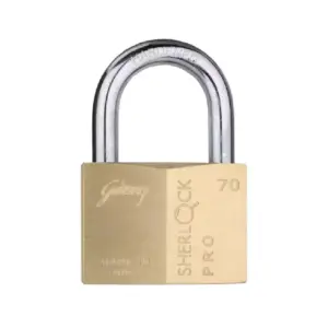 Godrej Locks Godrej Sherlock Pro Premium Solid Brass Padlock 70mm with 5 Keys