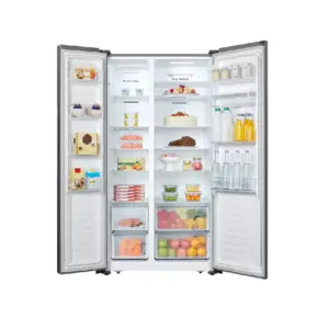 Hisense Refrigerator 508L Side By Side Door, with Water Dispenser, No-Frost, Pink & White RS3N518NAG