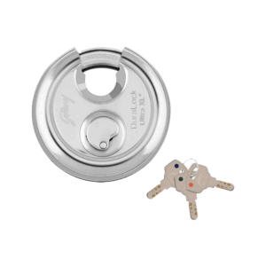 Godrej Locks Godrej Duralock Ultra XL+ 90mm Heavy Duty Stainless Steel Keyed Padlock, Waterpoof and Rustproof with 3 Keys 2867