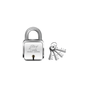 Godrej Locks Godrej Square Padlock 7Lever 60mm with Double Locking System, Sturdy Body Strong Steel with Rivetless Body Give The Lock Extra Strength and Toughness 8153