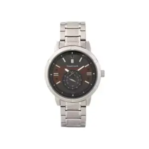 Titan Watch Fastrack Go Skate Quartz Analog Grey Dial Watch for Men with Stainless Steel Strap, Day & Date 3219SM02