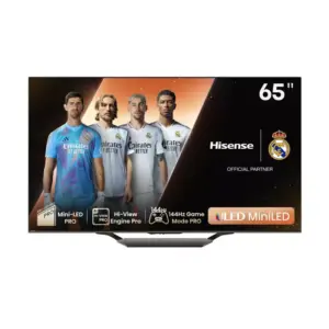 Hisense 65" Mini-LED ULED UHD 4K Smart TV with QLED Colour, Dolby Vision & Atmos, Built-in Subwoofer, Vidaa OS, IMAX 65U7N