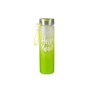 Faith Hello Master Colorful Glass Water Bottle Sport Office Leak Proof Large Capacity Gradient Color Juice Tea Cup Kids Drinkware