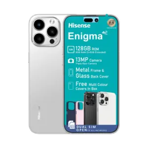 Hisense Enigma Smartphone – 6.7" Display, 13MP Camera, 3GB RAM, 128GB Storage, Dual SIM